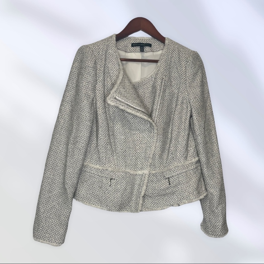 White House Black Market Boucle Tweed Jacket sz 12